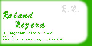 roland mizera business card